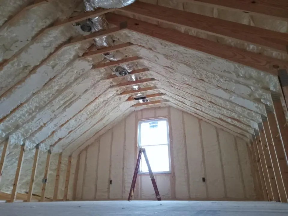 Spray foam roofing application for Crawl Space Insulation project in Beaufort